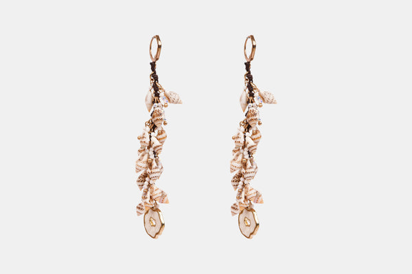 Handcrafted Seashell Tassel Earrings