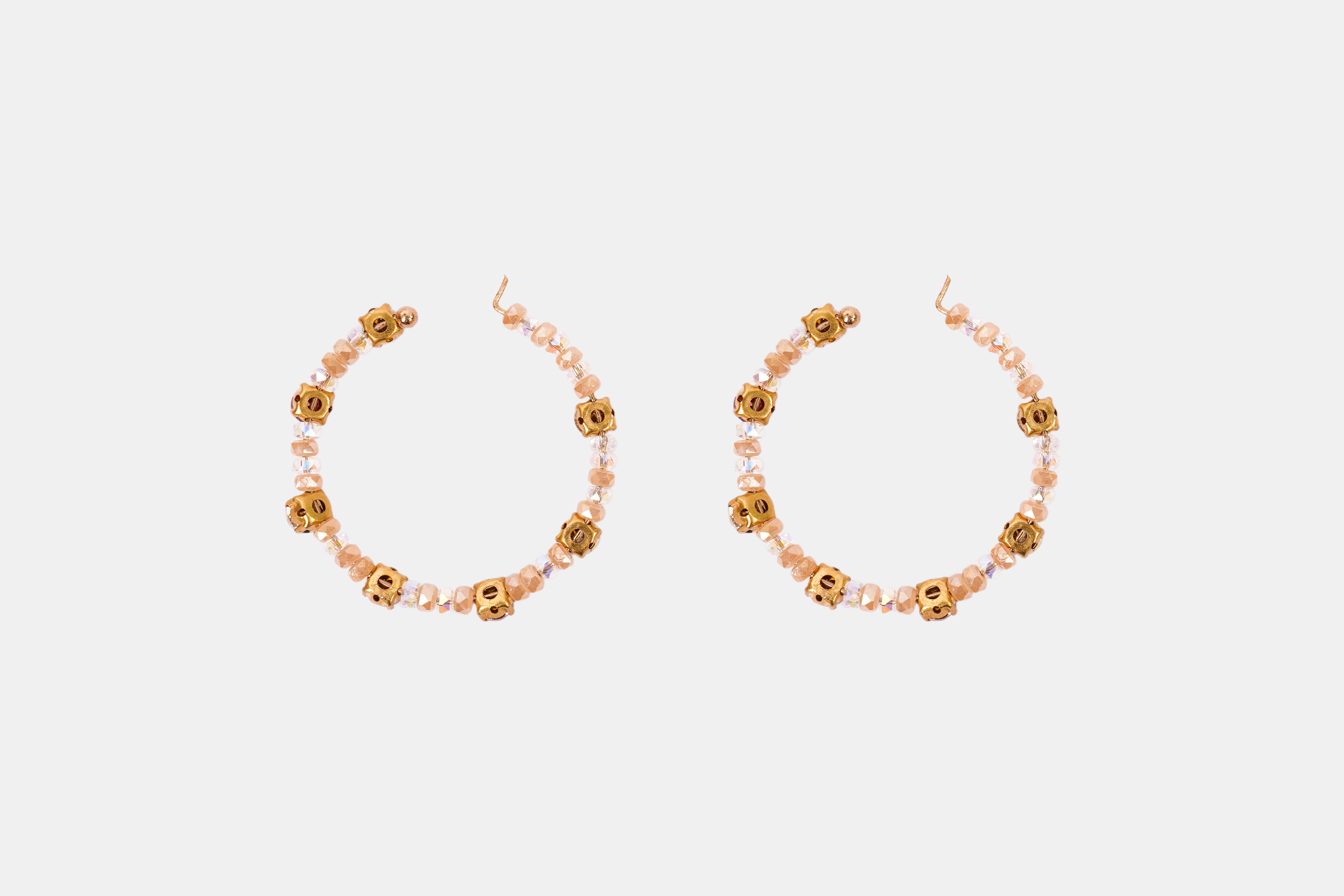 Golden Dewdrop Hoop Earrings