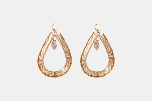 Gilded Harp Teardrop Earrings
