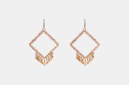 Gilded Starry Night Diamond Drop Earrings