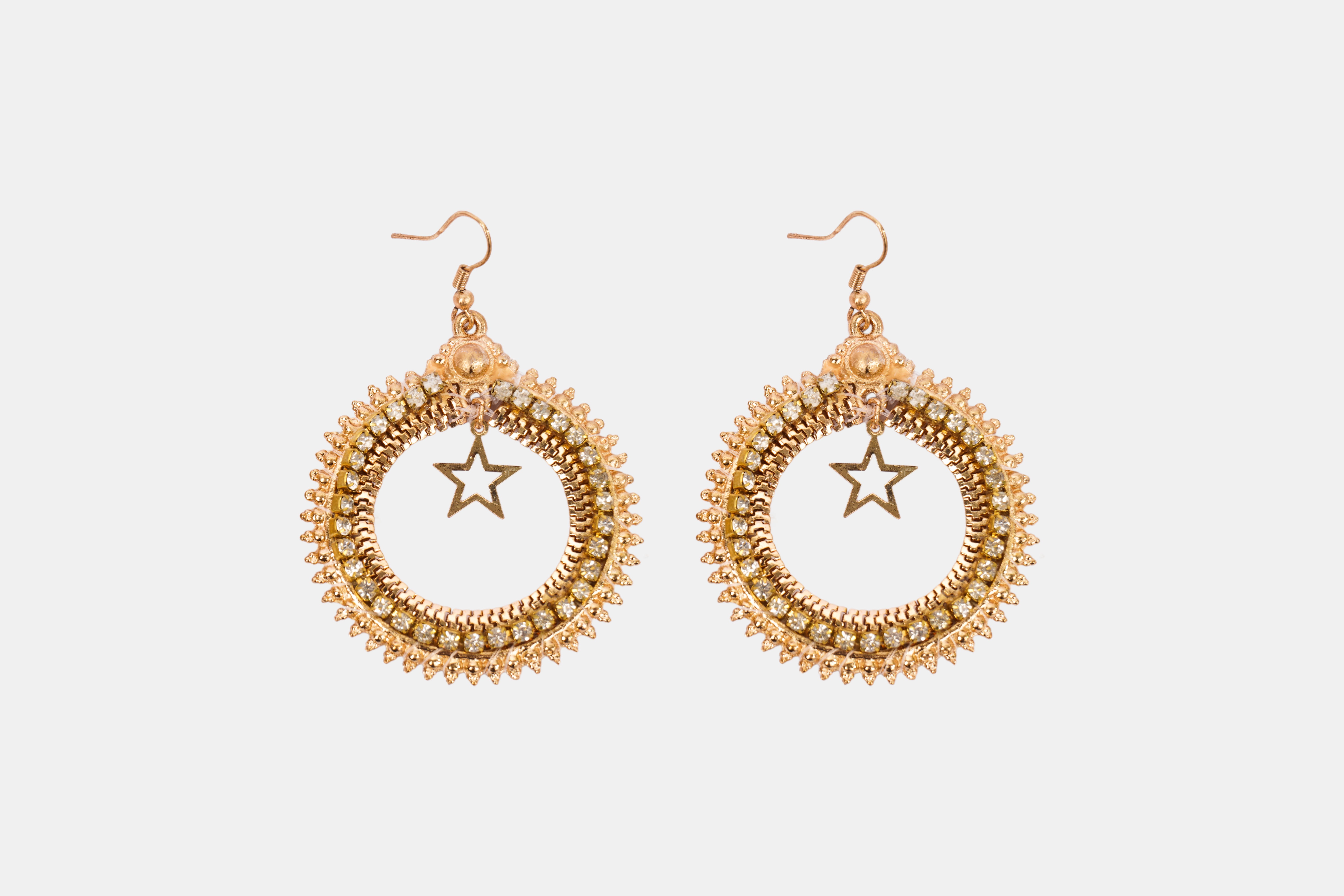 Luxury Celestial Gold Hoops