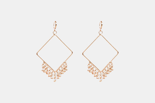 Luukse Handgemaakte Goue Ruit Oorbelle