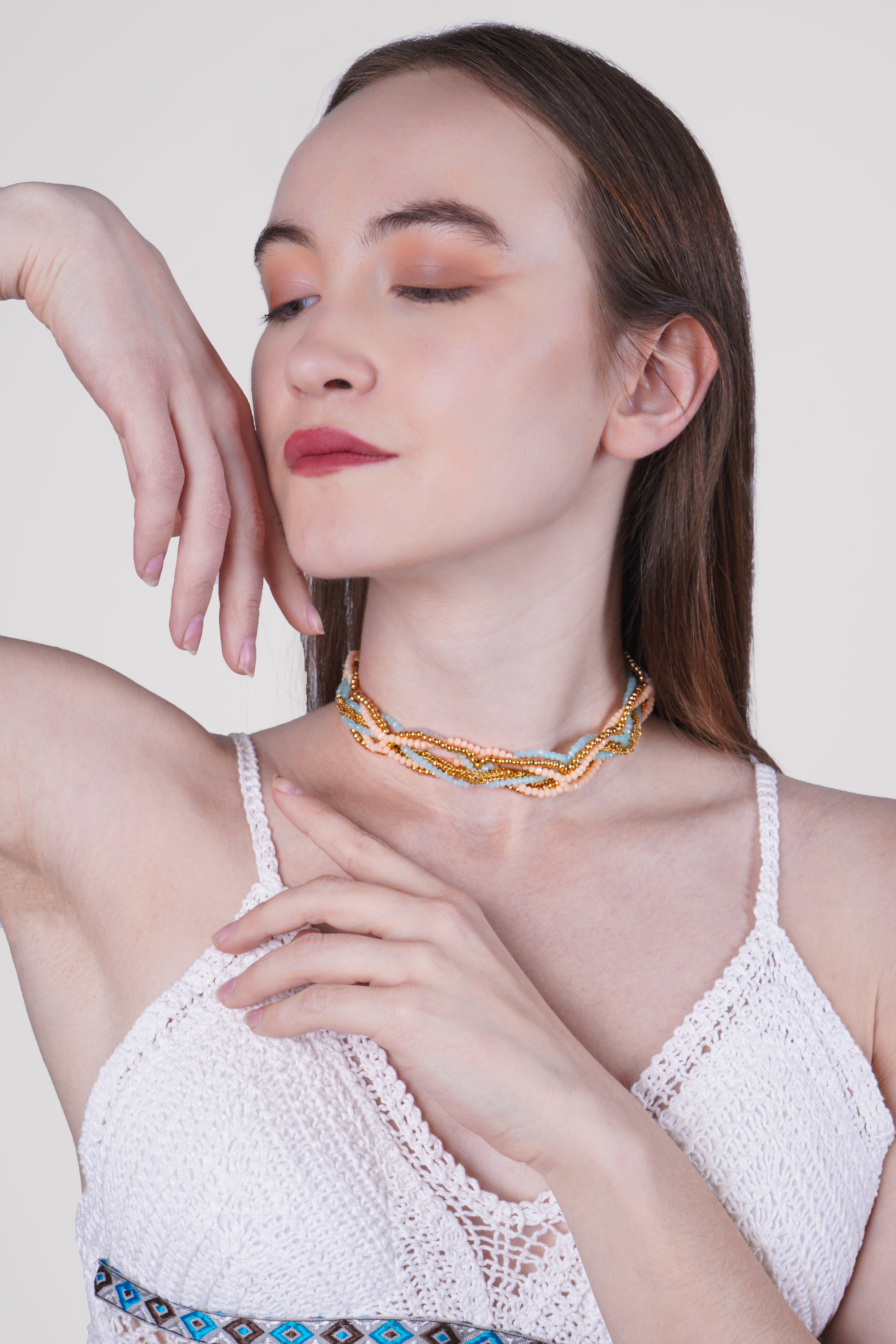 Golden Sun-Kissed Twisted Choker