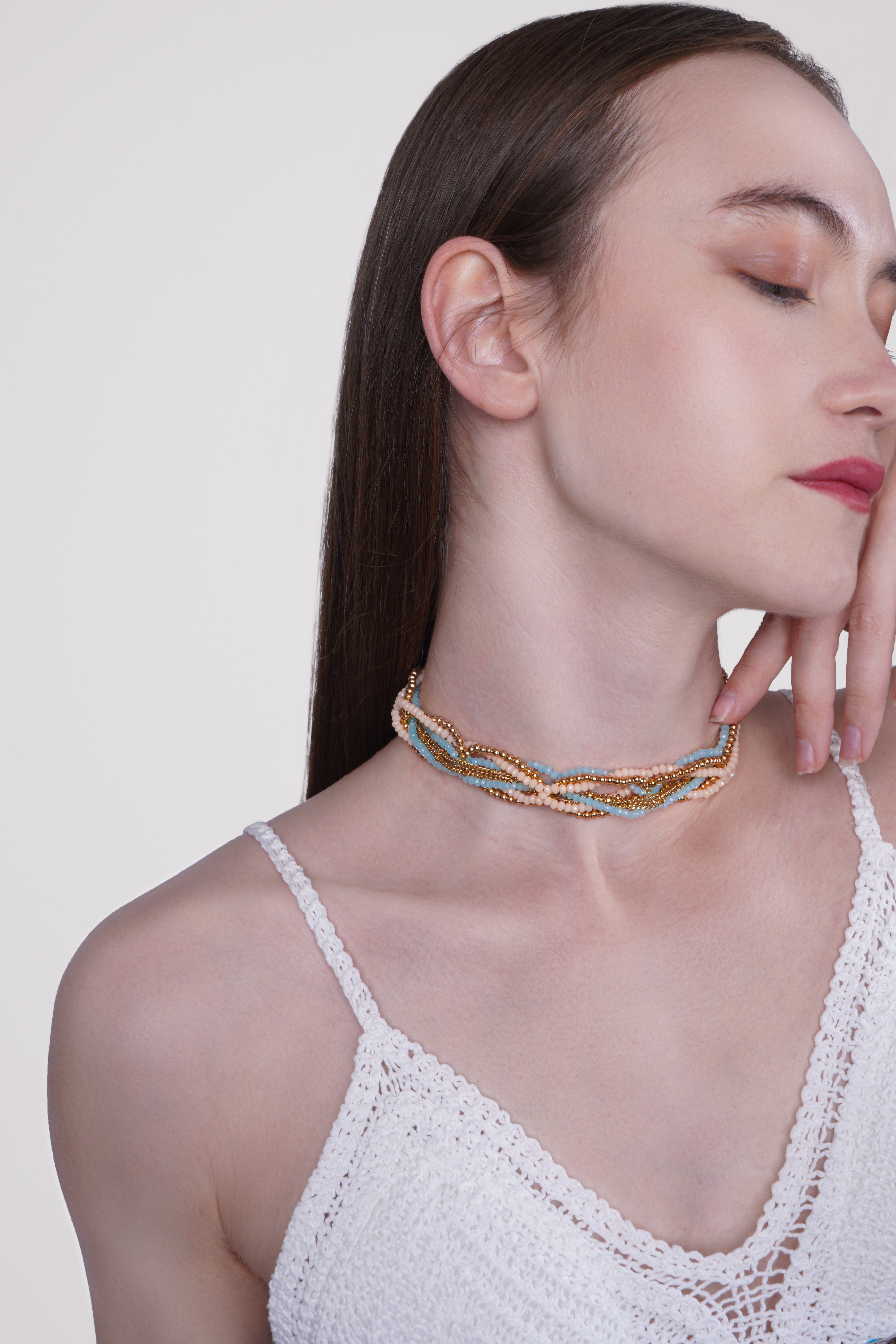 Golden Sun-Kissed Twisted Choker