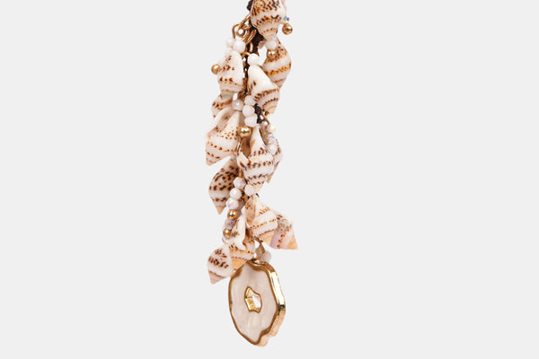 Handcrafted Seashell Tassel Earrings