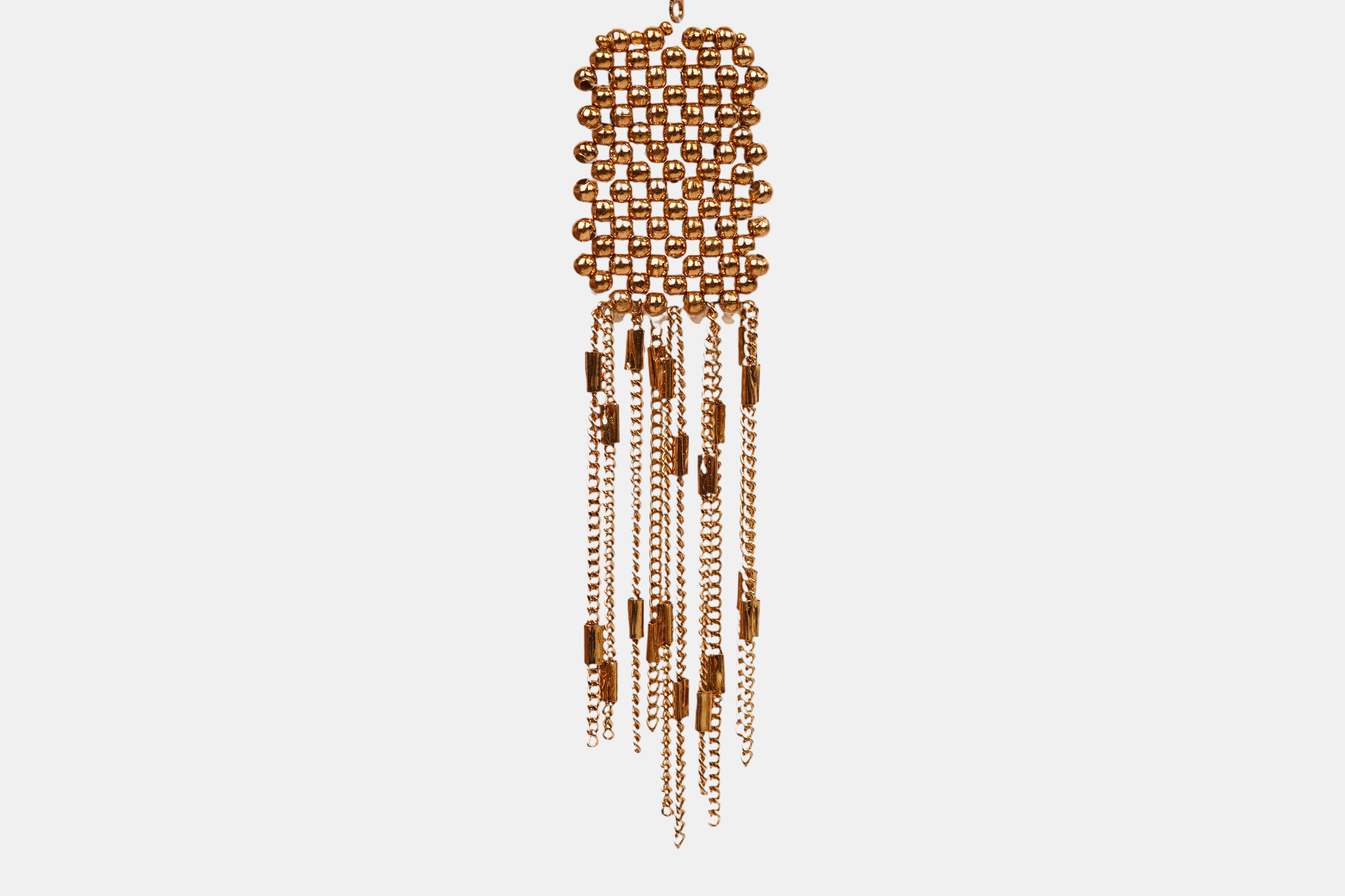 Gilded Cascade Mesh Earrings
