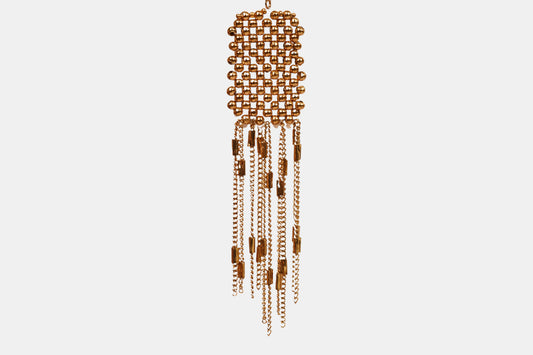 Gilded Cascade Mesh Earrings