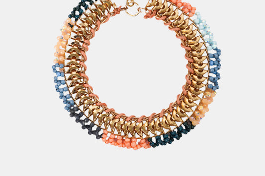 Sunset Horizon Geweefde Hoepel Oorbelle