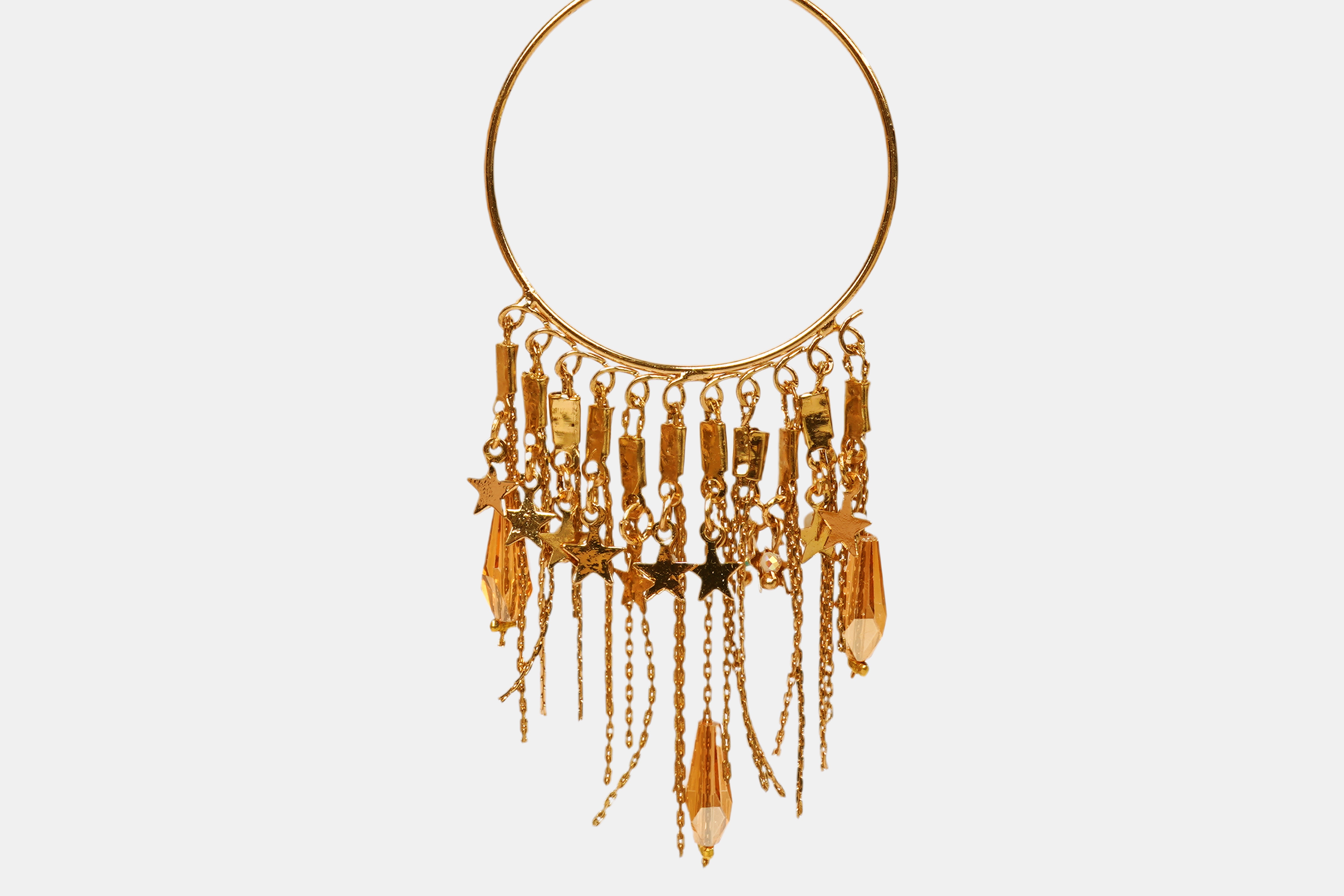 Artisan Gold Hoop Earrings