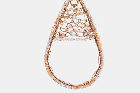 Gilded Lattice Teardrop Earrings