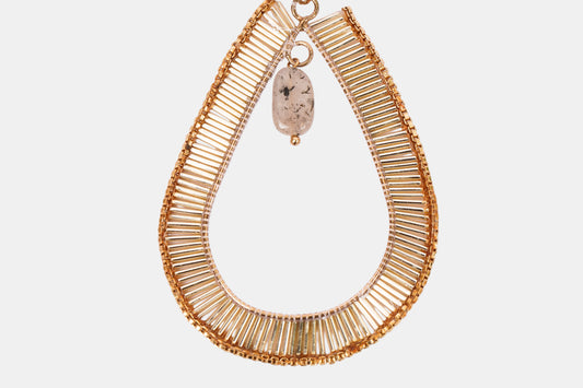 Gilded Harp Teardrop Earrings