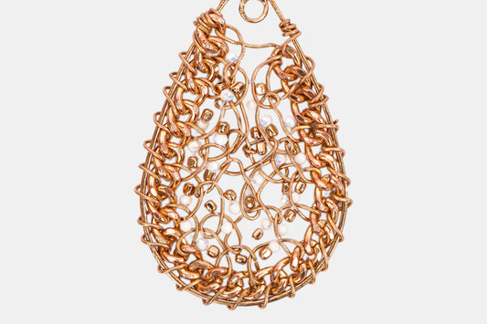 Gilded Artisan Nest Teardrop Earrings