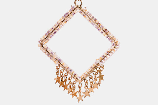 Gilded Starry Night Diamond Drop Earrings