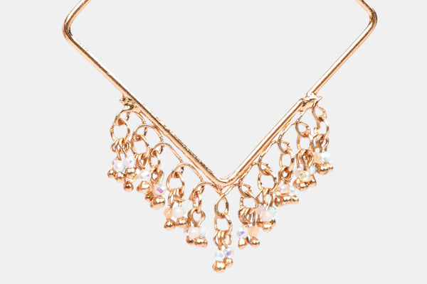 Luxury Handcrafted Gold Rhombus Earrings