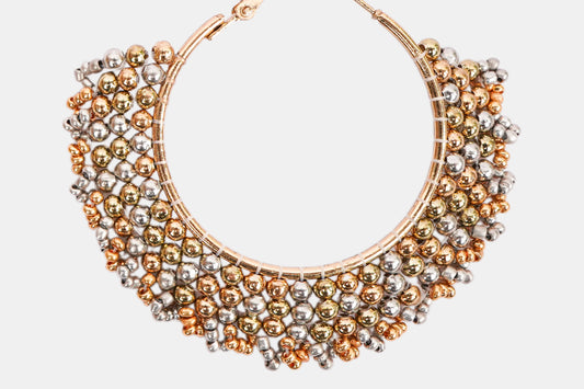 Gilded Moonlight Beaded Earrings