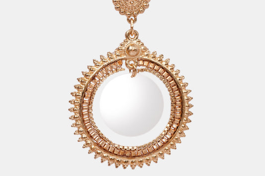 Gilded Halo Drop Earrings