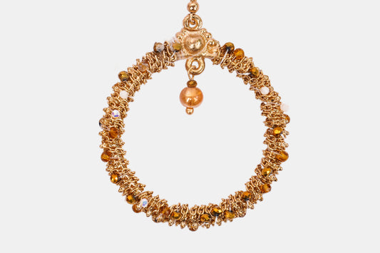 Artisan Gilded Woven Hoops