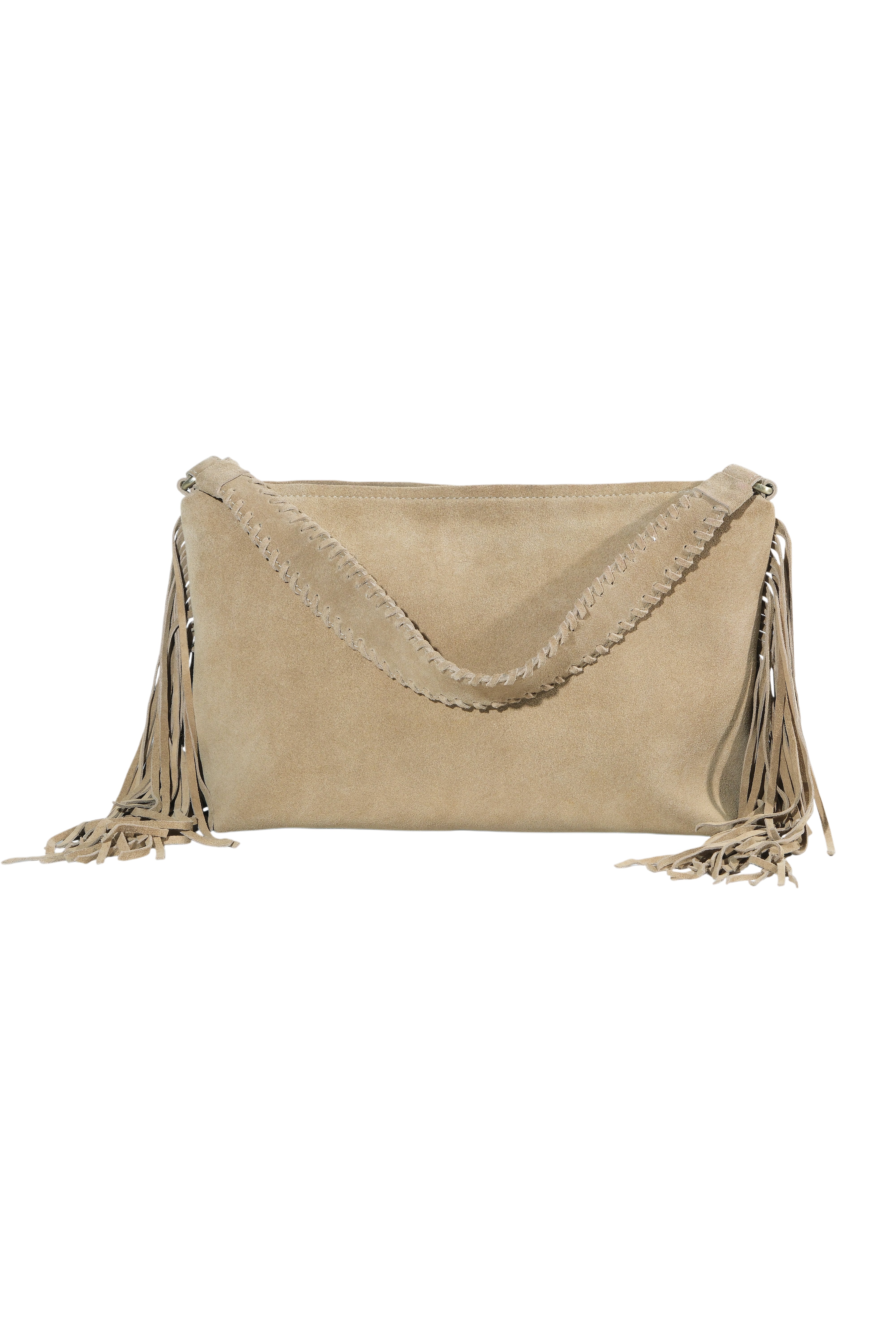 Sahara Suede Fringe Hobo Bag